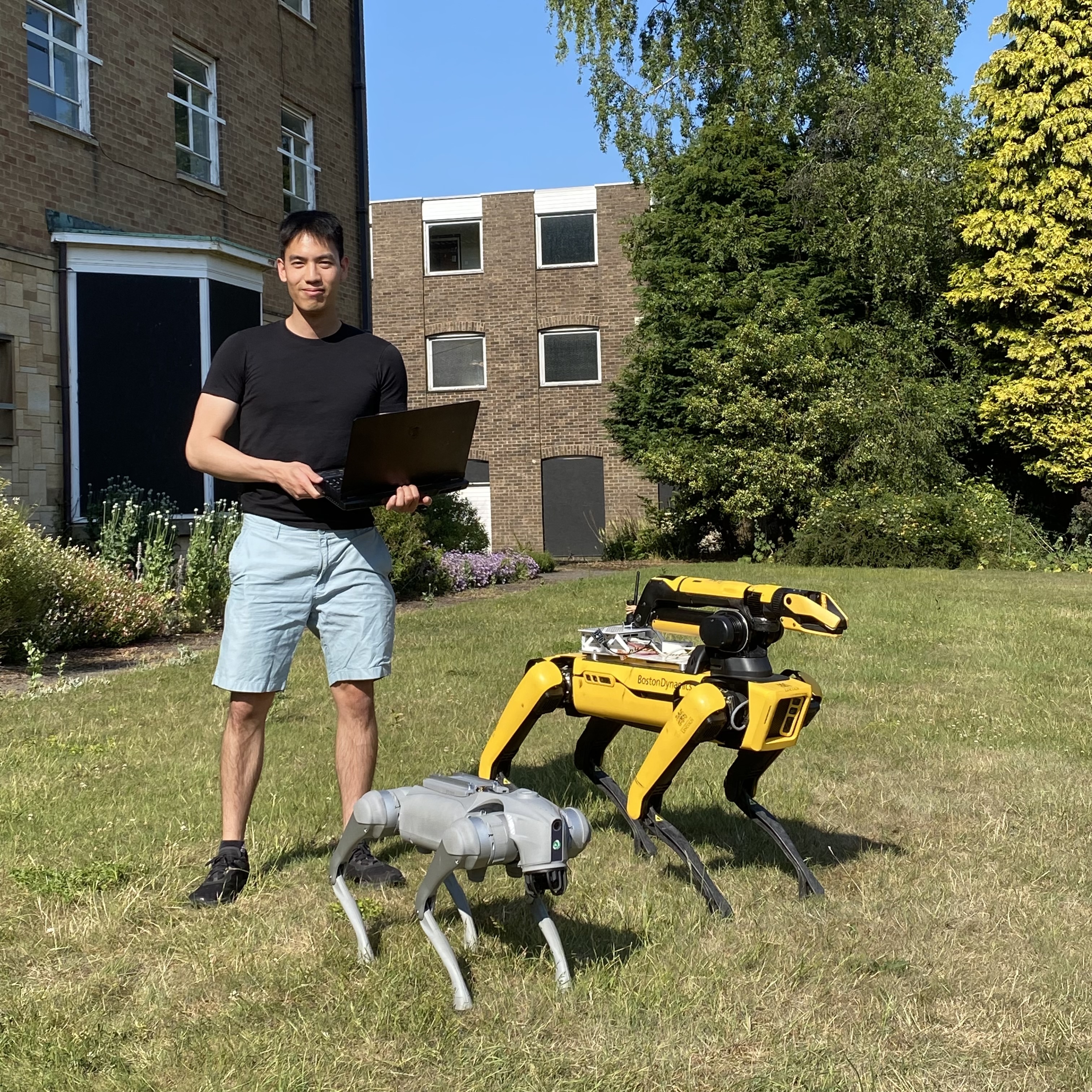 Me with the robot dogs